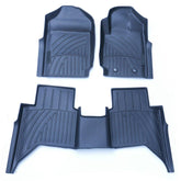 Ford Ranger T6 - 2012-2022 Double Cab 3d Tailored Mats 3 -pcs Set - Black Mudblock